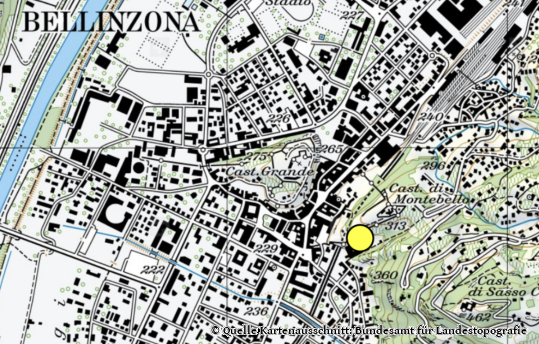 Aufnahmestandorte Bellinzona/Tessin